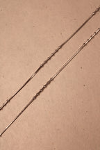 Silver Elara Double-Layer Anklet