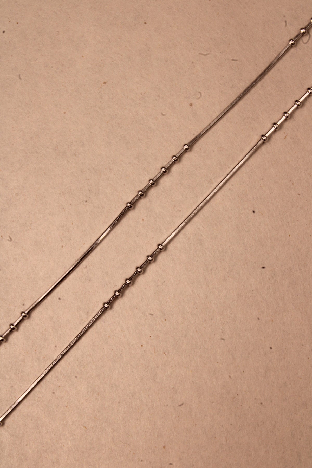 Silver Elara Double-Layer Anklet
