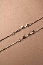 Rose Gold Celeste Star & Floral Anklet