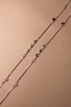 Rose Gold Celeste Star & Floral Anklet