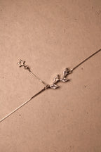 Silver Celeste Floral Star Anklet