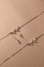 Silver Celeste Floral Star Anklet