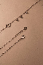 Silver Isadora Heart Charm Anklet