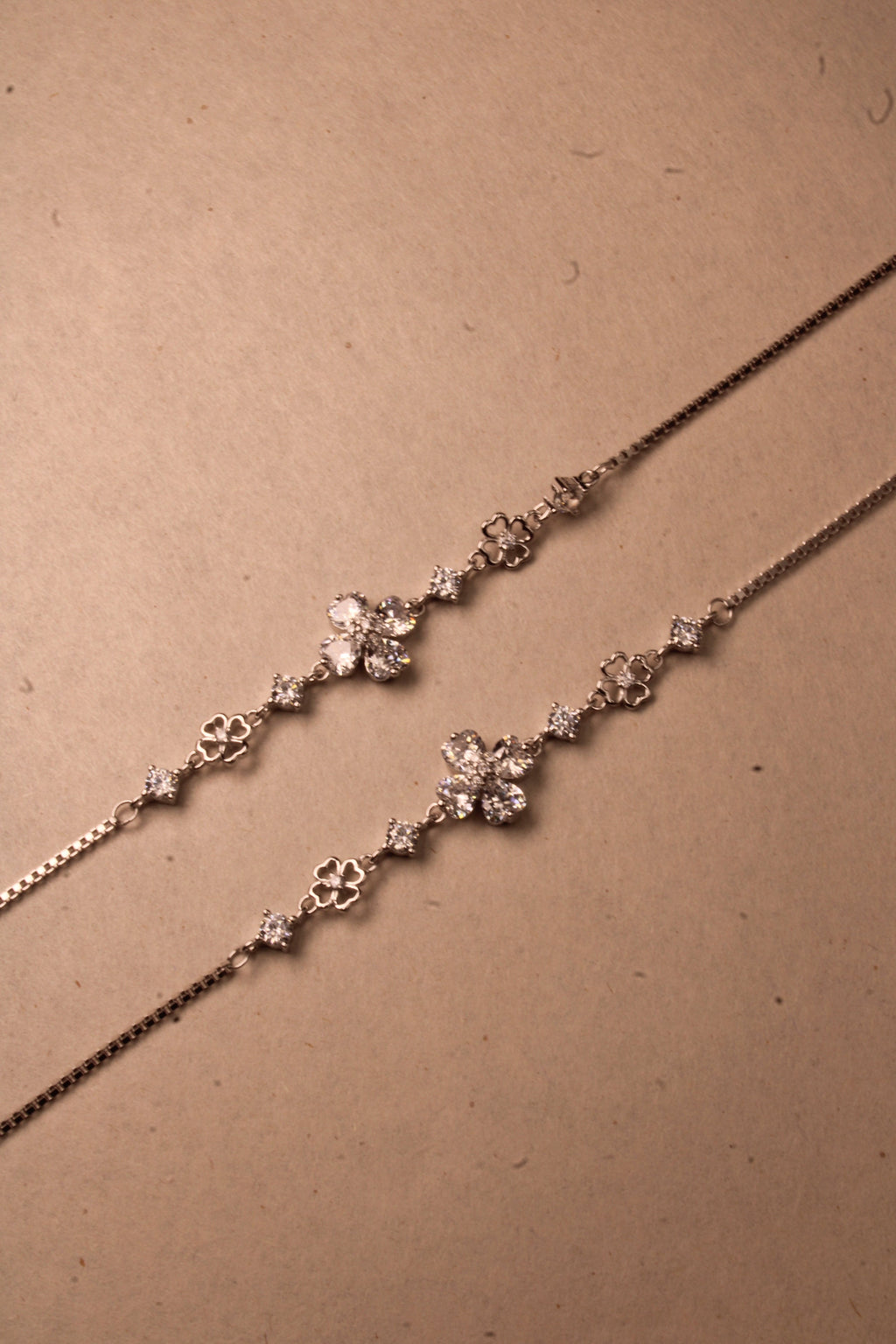 Silver Elara Bloom & Butterfly Anklet