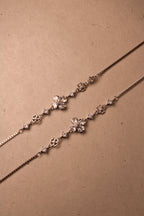 Silver Elara Bloom & Butterfly Anklet