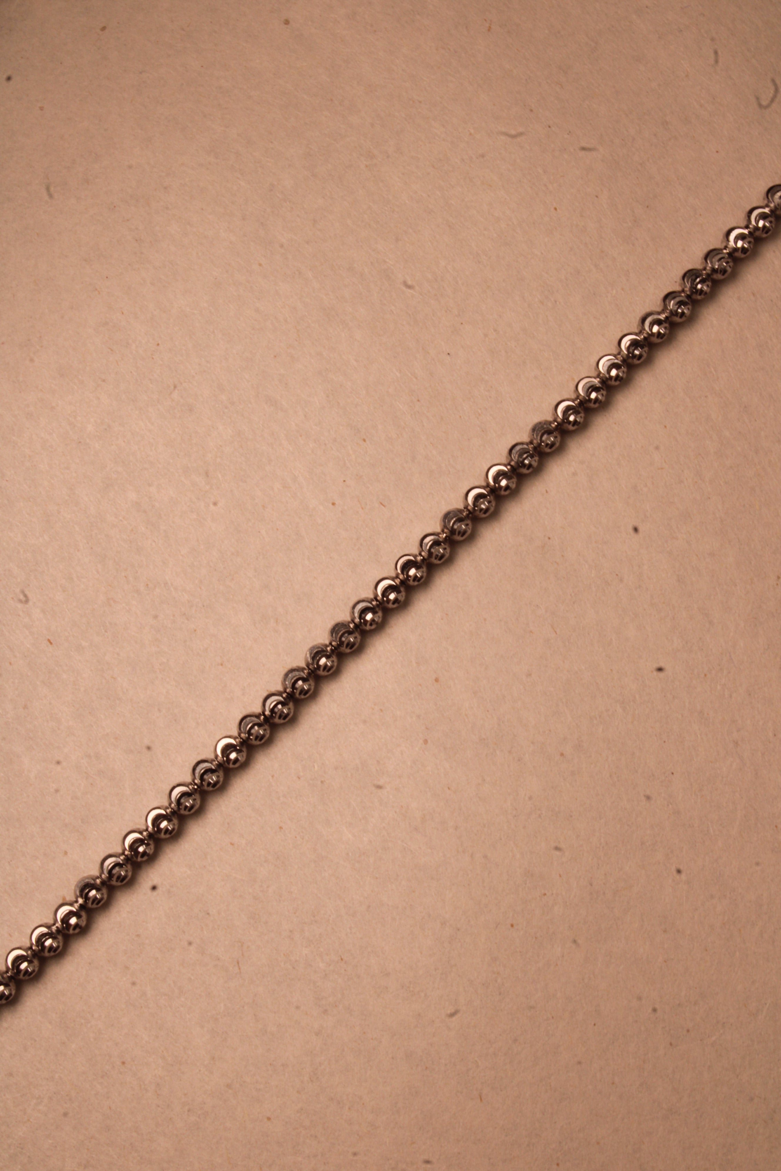 Silver Elara Beaded Anklet