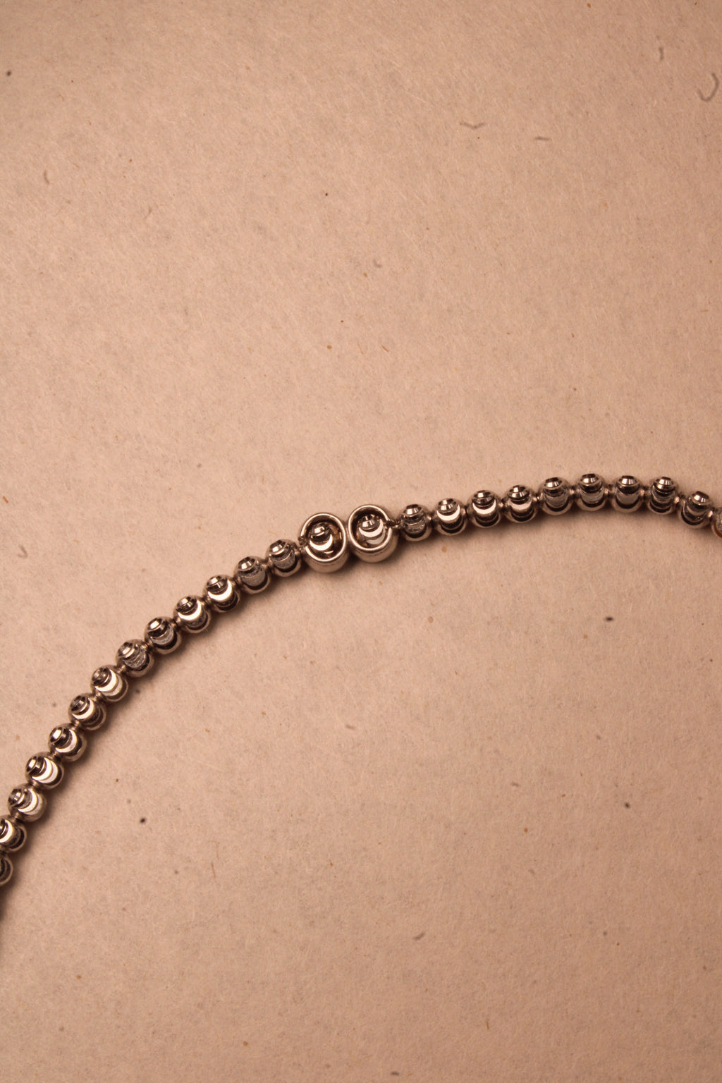 Silver Elara Beaded Anklet