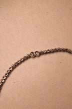 Silver Elara Beaded Anklet