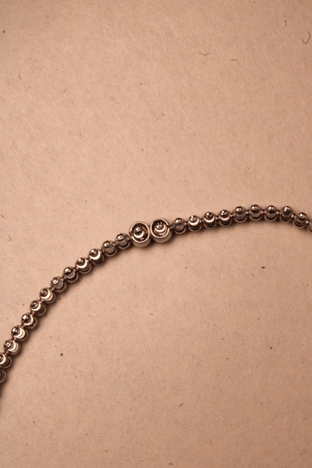 Silver Elara Beaded Anklet