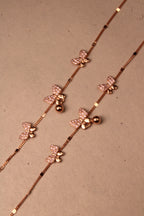 Rose Gold Celeste Butterfly Charm Anklet