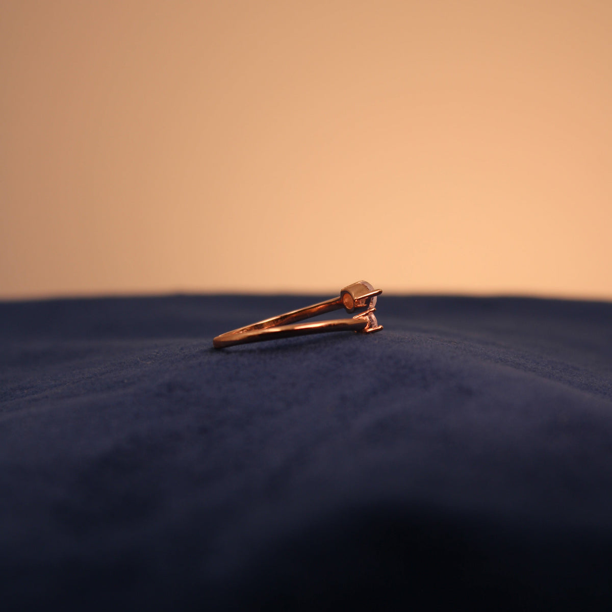Rose Gold Éclat Teardrop Ring