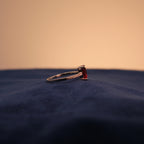 Silver Rubelle Garnet Ring
