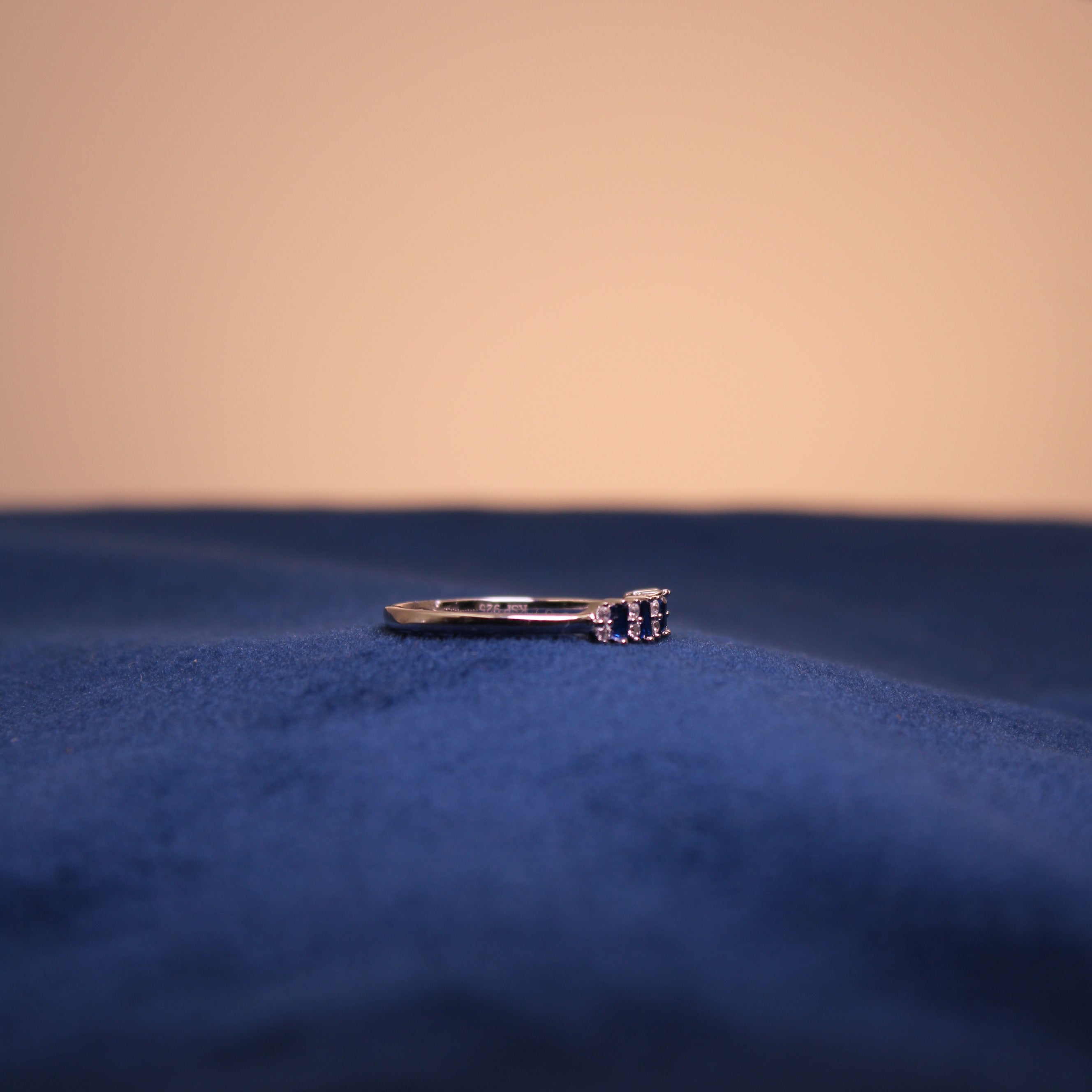 Silver Bluebell Crystal Ring
