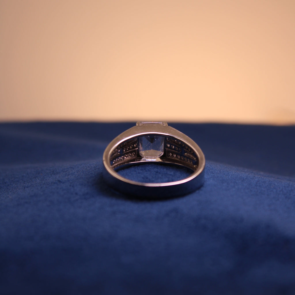 Silver Crystal Majesty Statement Ring