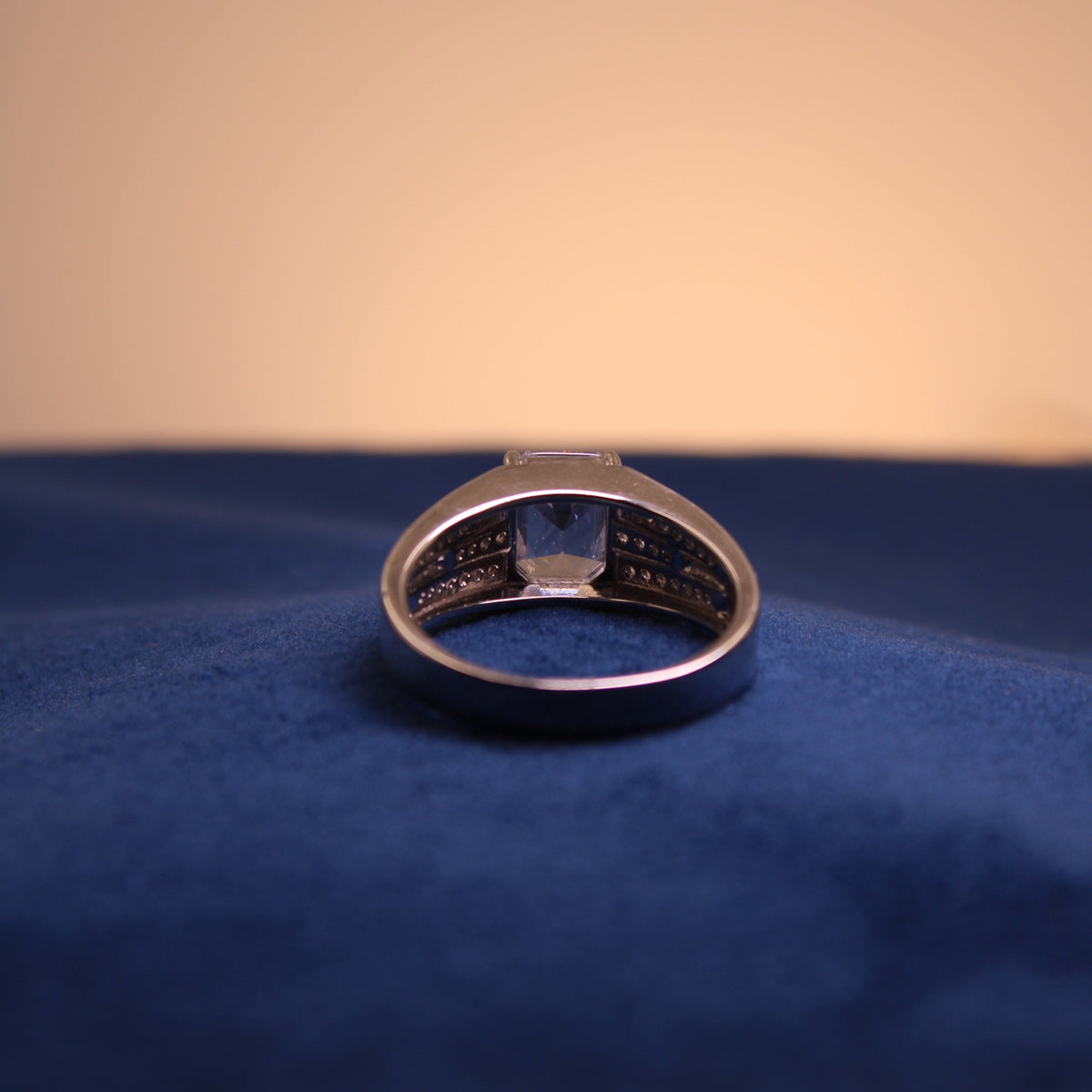Silver Crystal Majesty Statement Ring