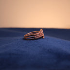 Rose Gold Rosalie Layered Crystal Ring