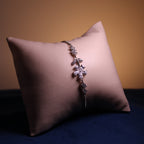 Silver Fiora Floral Crystal Bracelet