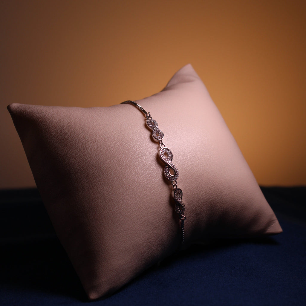 Silver Elara Infinity Crystal Bracelet