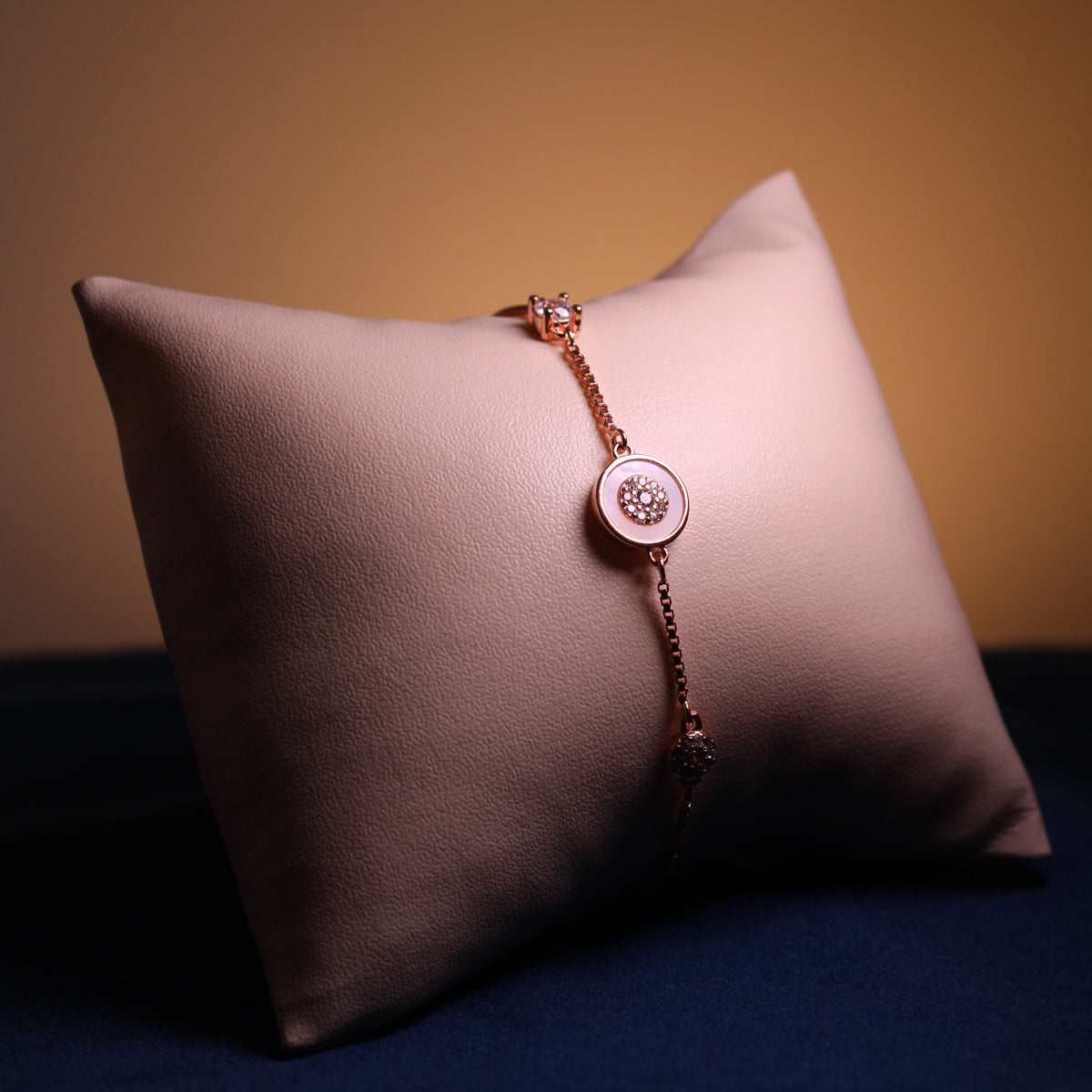 Rose Gold Aurelle Double Circle Bracelet