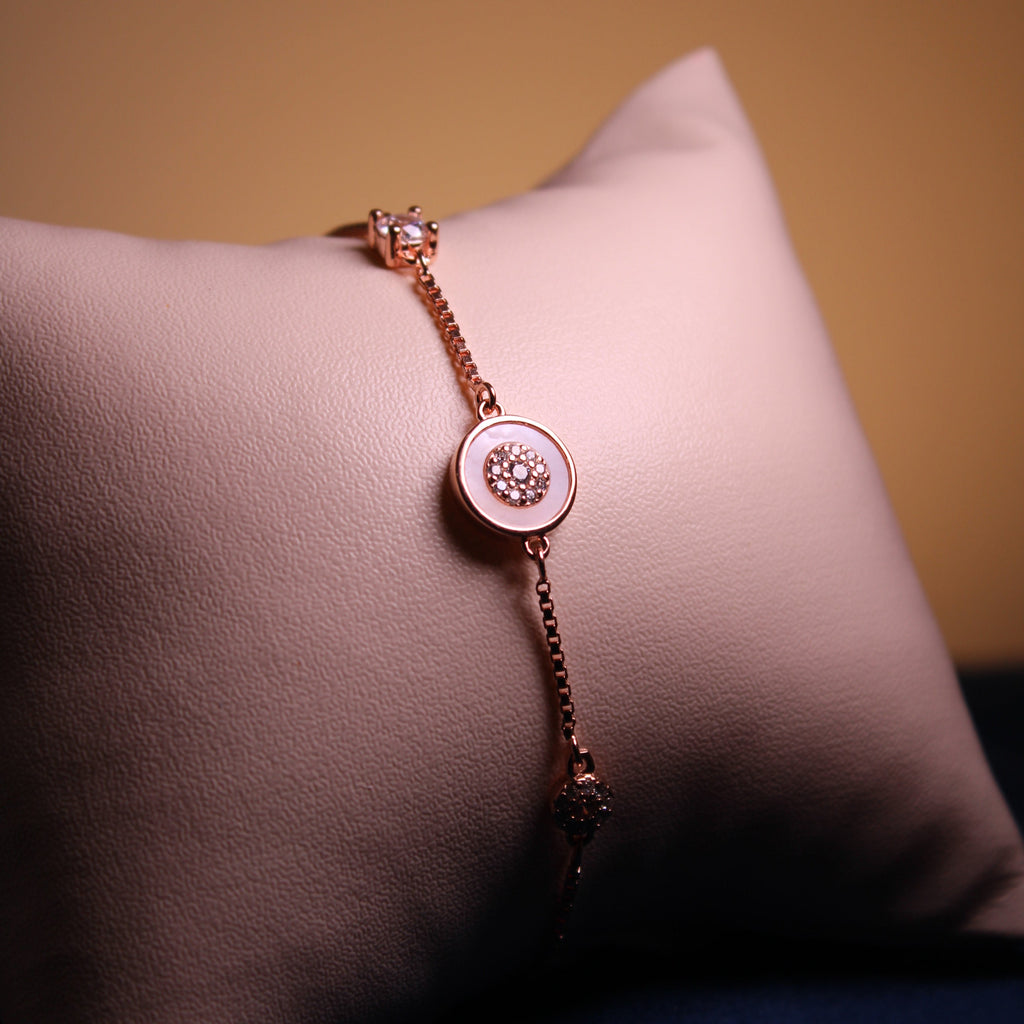 Rose Gold Aurelle Double Circle Bracelet