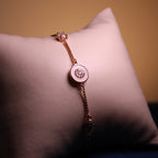 Rose Gold Aurelle Double Circle Bracelet