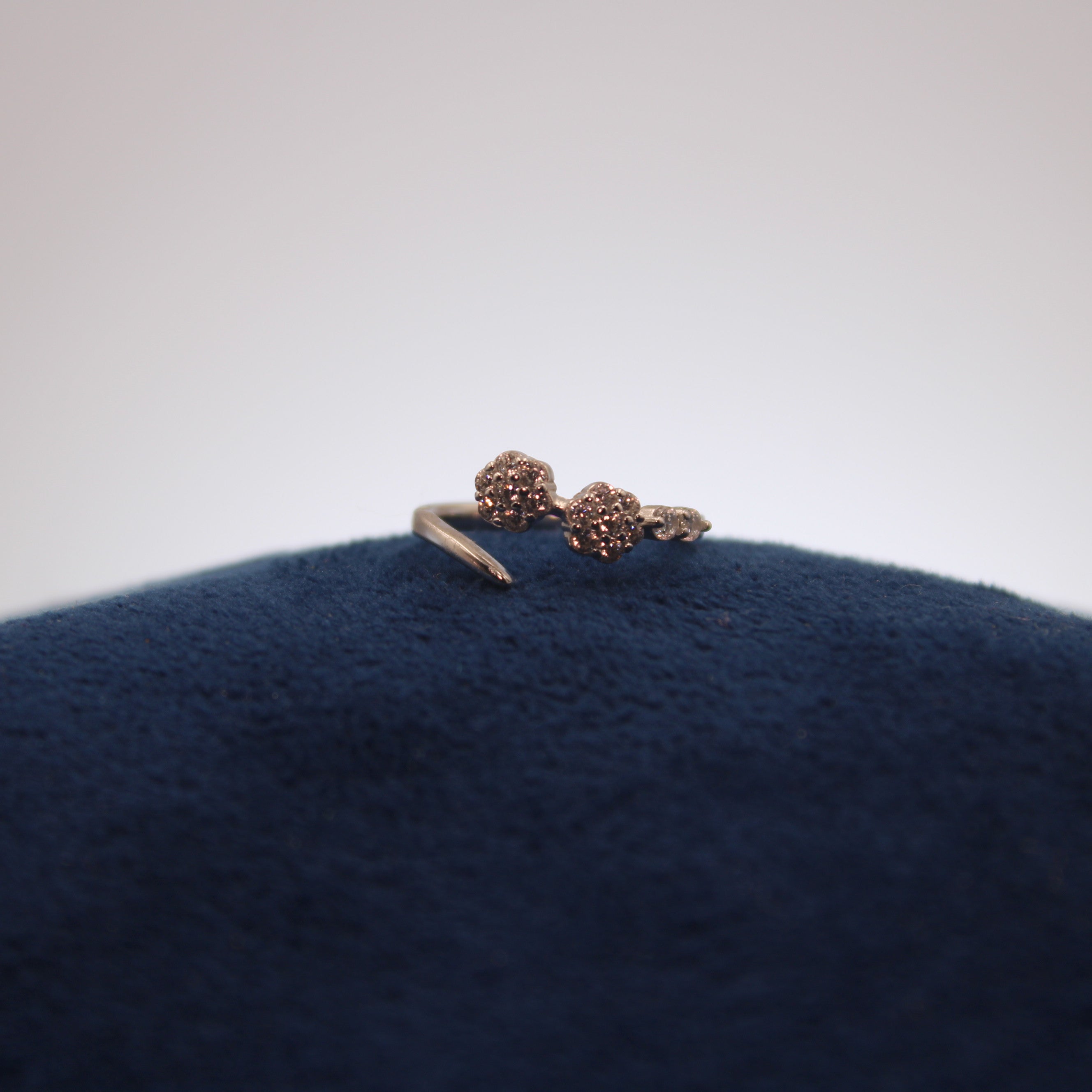 Silver Double Lumière Toe Ring