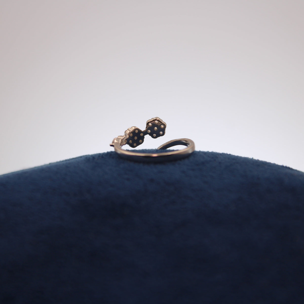 Silver Double Lumière Toe Ring