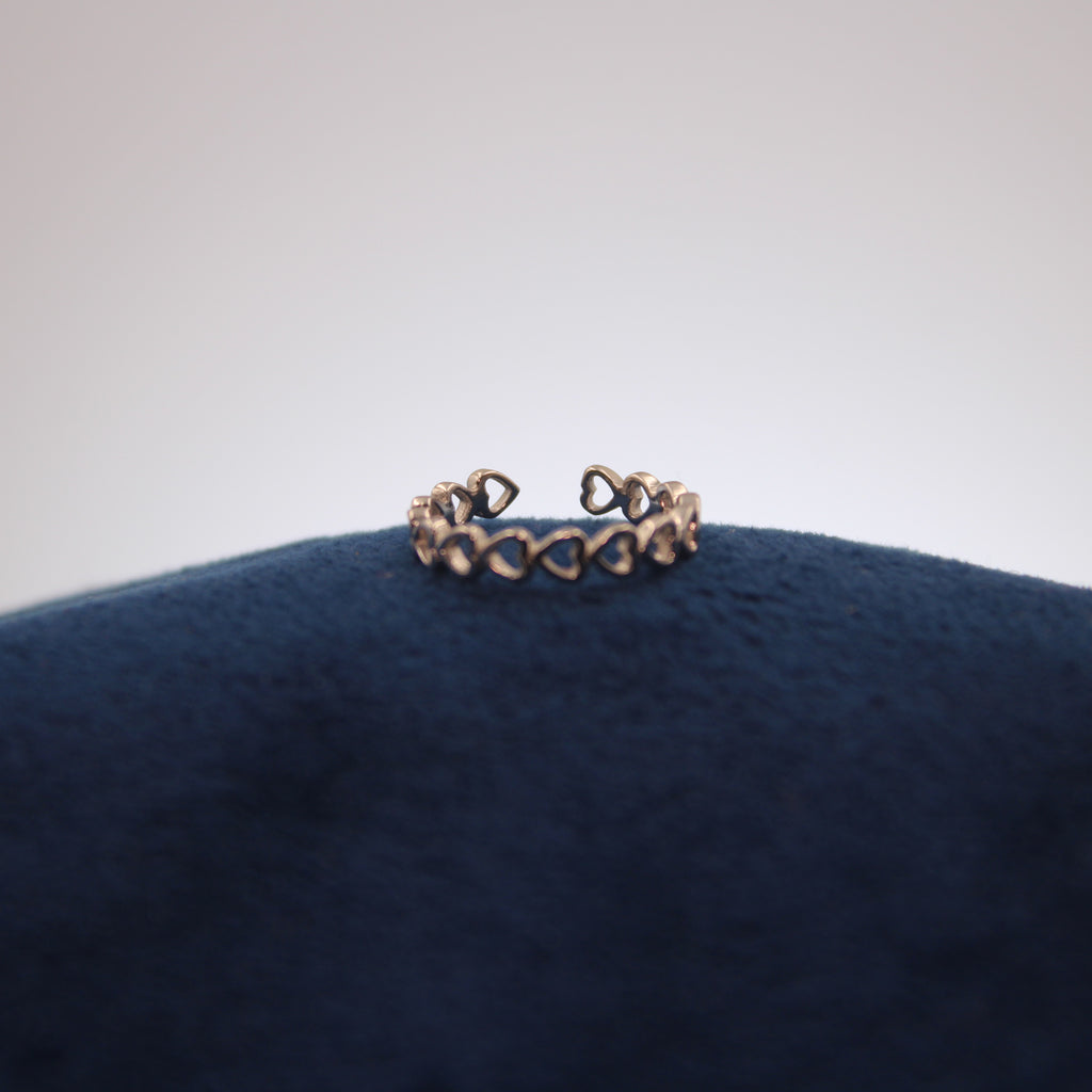 Silver Heartline Reverie Toe Ring