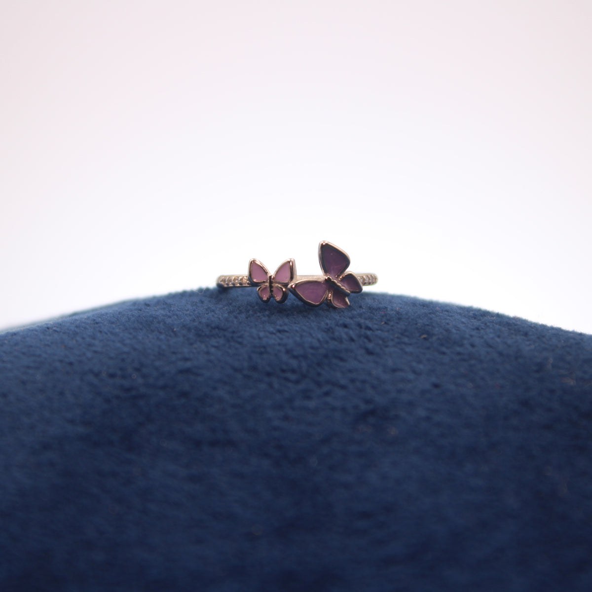 Silver Amethyst Flutter Toe Ring