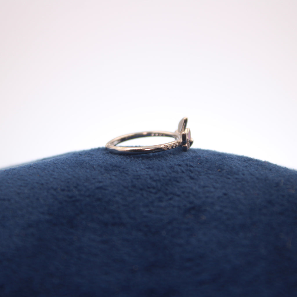 Silver Amethyst Flutter Toe Ring