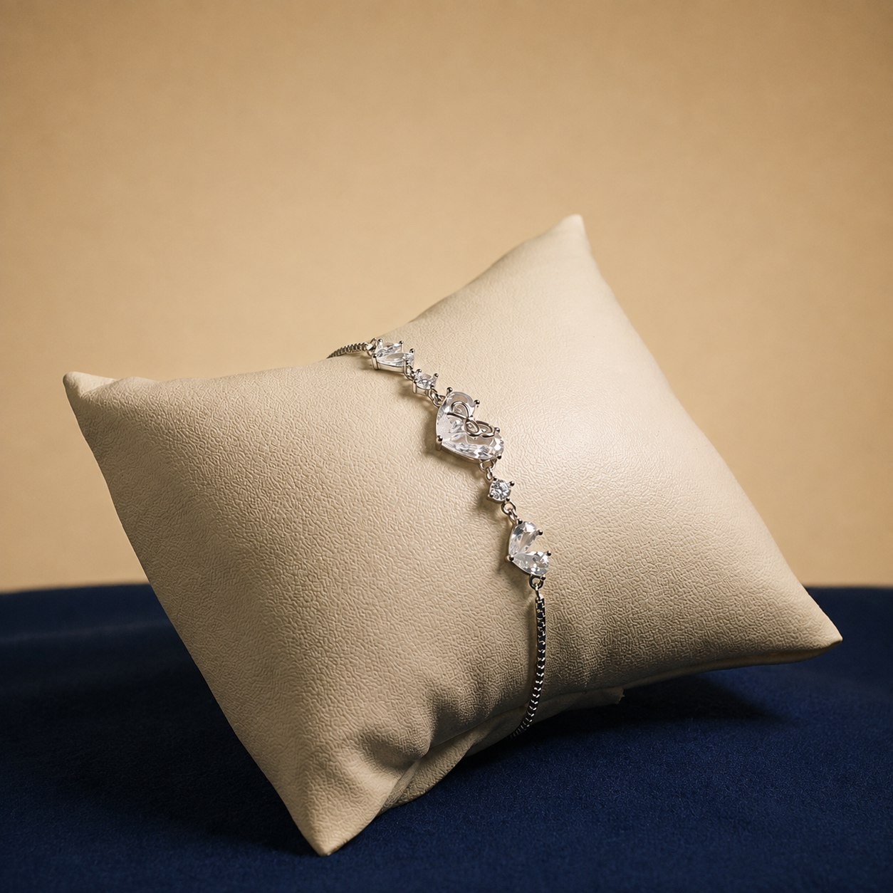 Silver Fiora Floral Crystal Bracelet