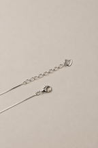 Silver Fiora Floral Crystal Anklet