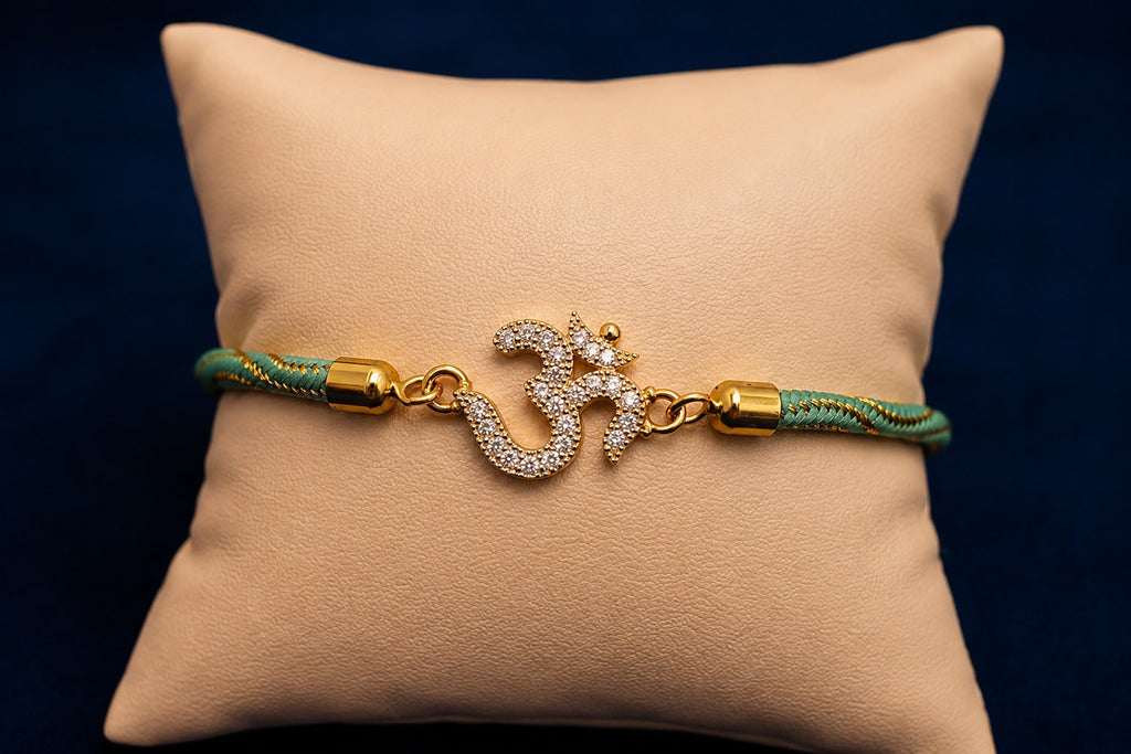 Om Harit 92.5 Silver Rakhi
