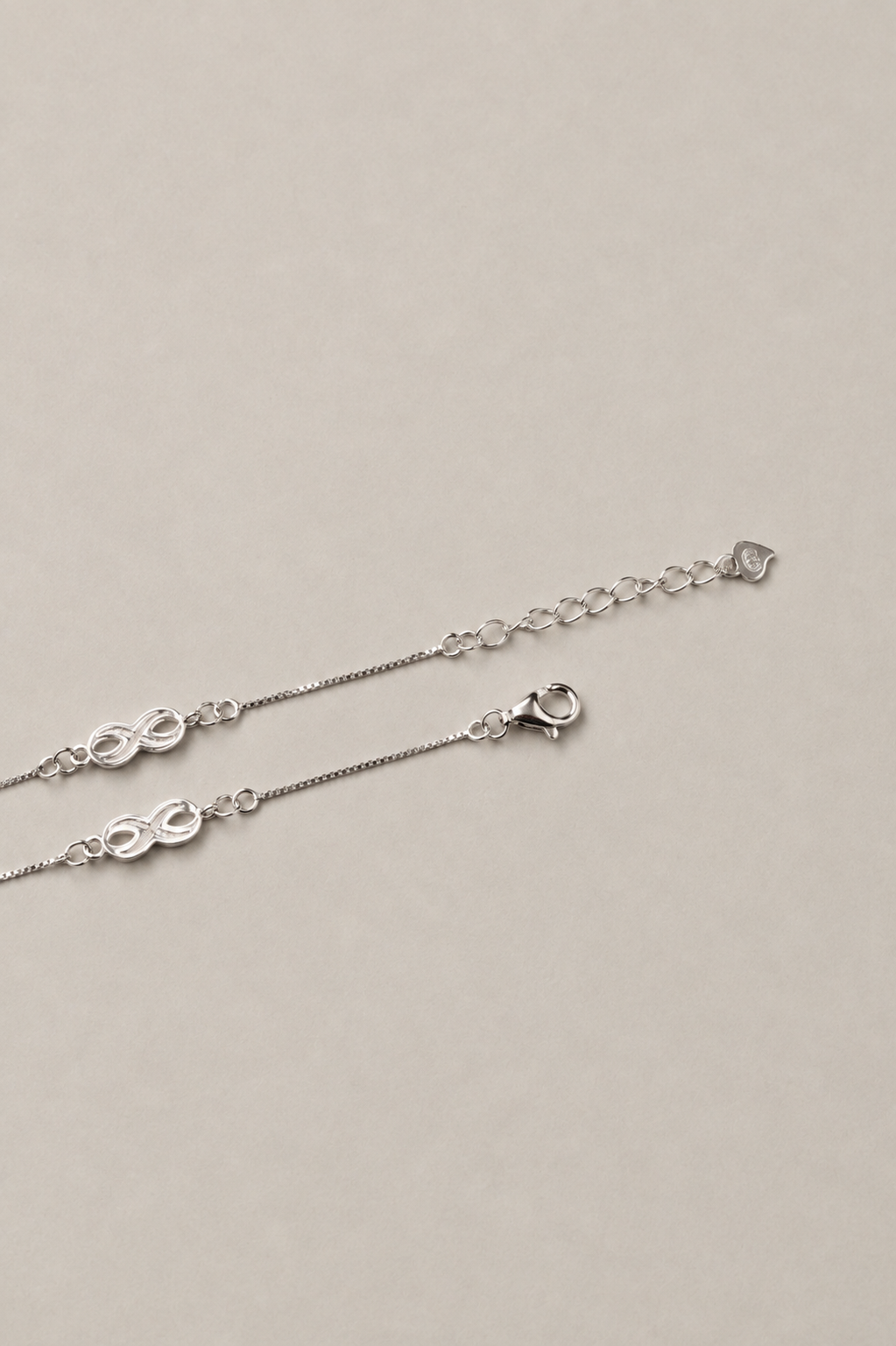 Silver Elara Infinity Link Anklet