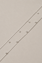 Silver Elara Teardrop Crystal Anklet