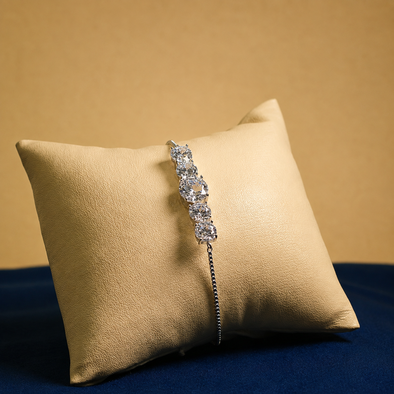 Silver Aurelia Crystal Cluster Bracelet