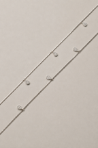 Silver Elara Teardrop Crystal Anklet