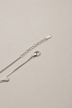 Silver Elara Teardrop Crystal Anklet