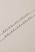 Silver Rosalie Pink Crystal Charm Anklet