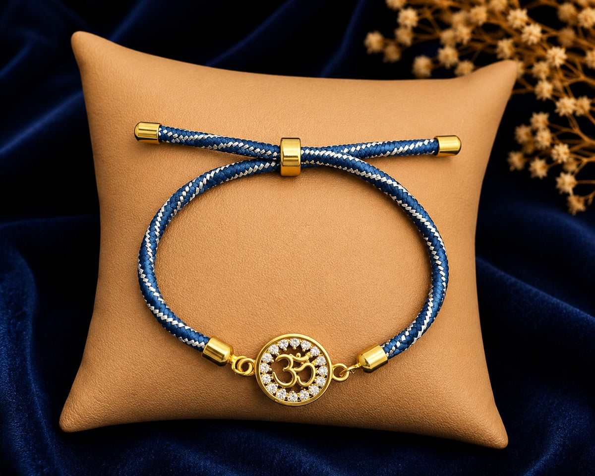 Om Blessings 92.5 Silver Rakhi