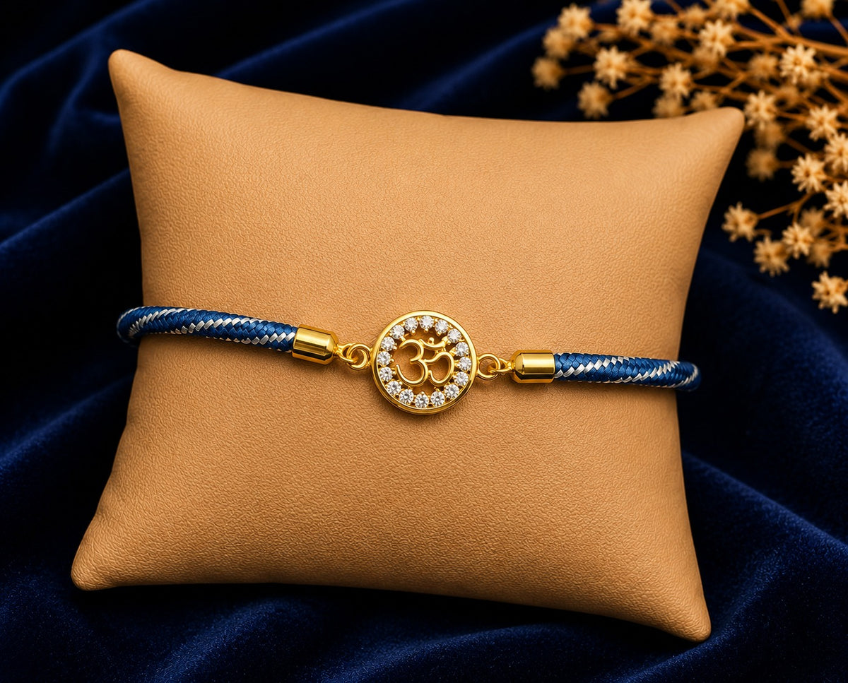 Om Blessings 92.5 Silver Rakhi