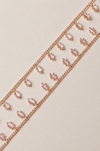 Rose Gold Fiora Floral Leaf Anklet