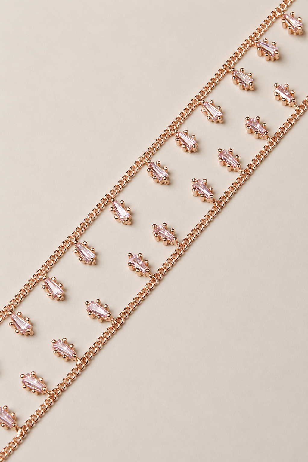 Rose Gold Fiora Floral Leaf Anklet