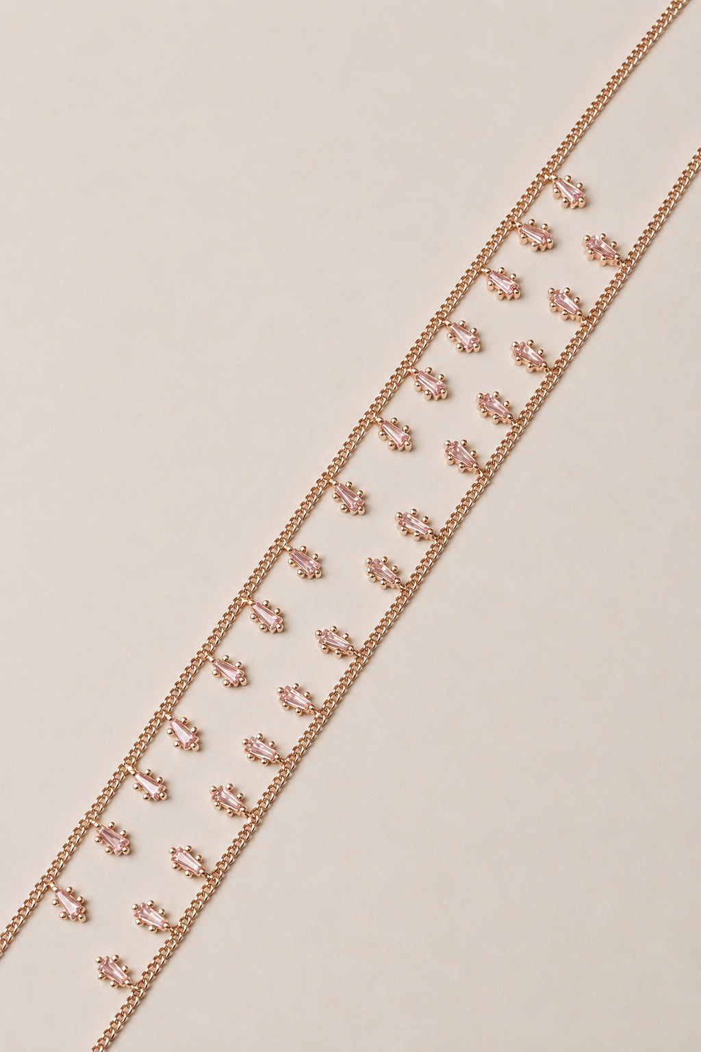 Rose Gold Fiora Floral Leaf Anklet