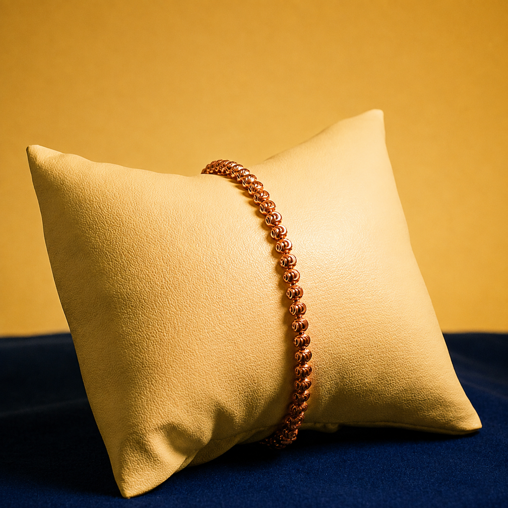 Rose Gold Aurelle Textured Ball Bracelet