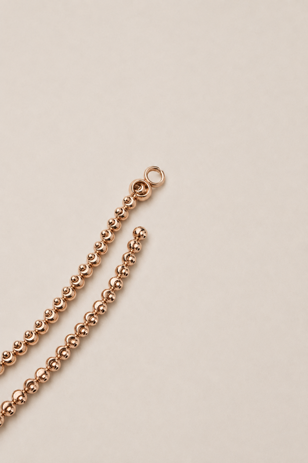 Silver Elara Beaded Anklet
