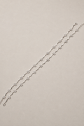 Silver Fiora Wavy Floral Anklet
