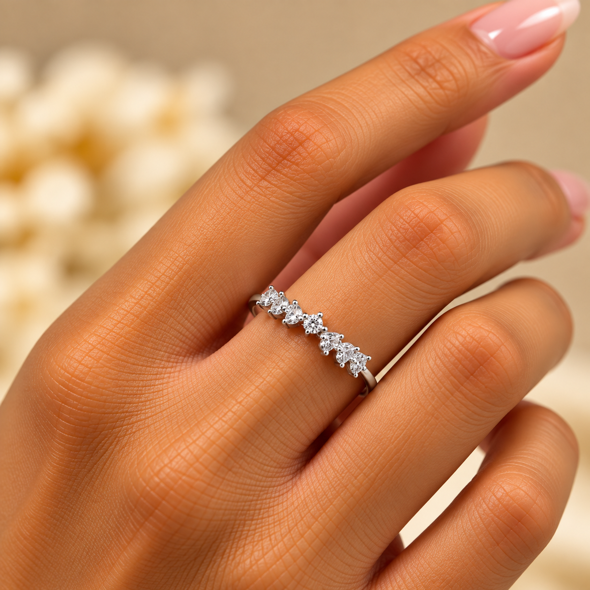 Silver Crystal Arcadia Ring