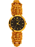 Raga Titan Rudra Heritage Black Dial Gold-Tone Watch