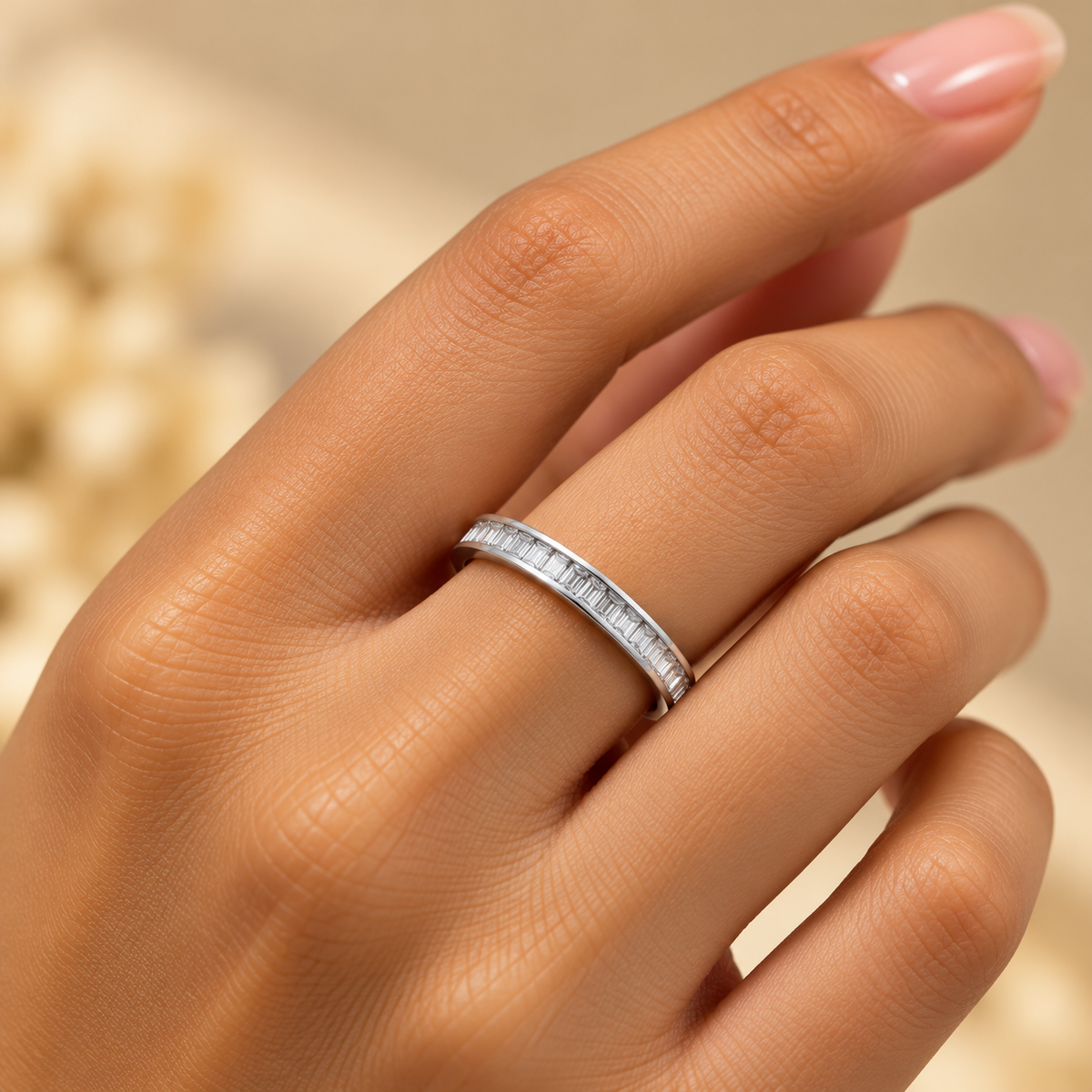 Silver Crystal Continuum Ring